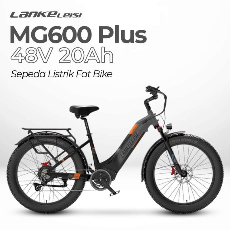 LANKELEISI SEPEDA LISTRIK FAT BIKE TIRE 26X4 INCH 48V 20AH WITH SADDLE  MG600 PLUS
