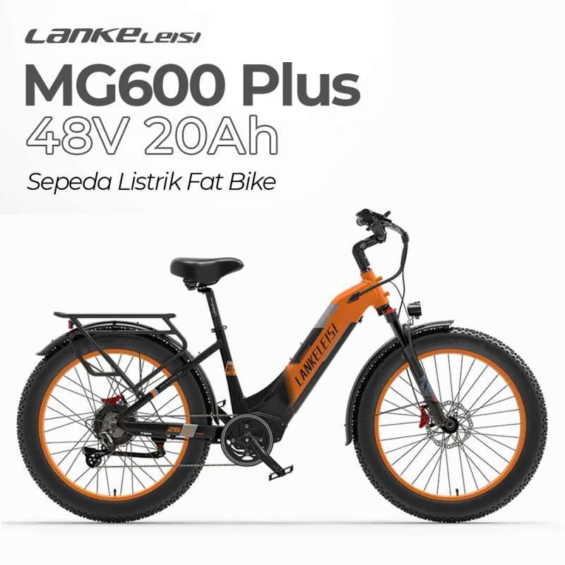 LANKELEISI SEPEDA LISTRIK FAT BIKE TIRE 26X4 INCH 48V 20AH WITH SADDLE  MG600 PLUS