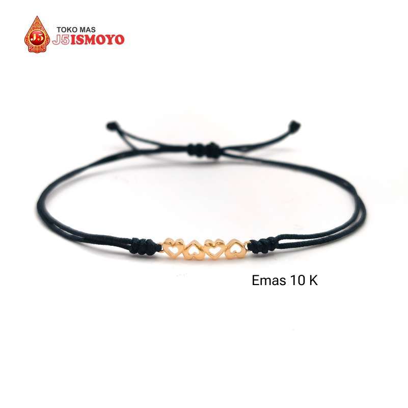 J5 Ismoyo Gelang Tali Kombinasi Emas 10 Karat Model Lorren