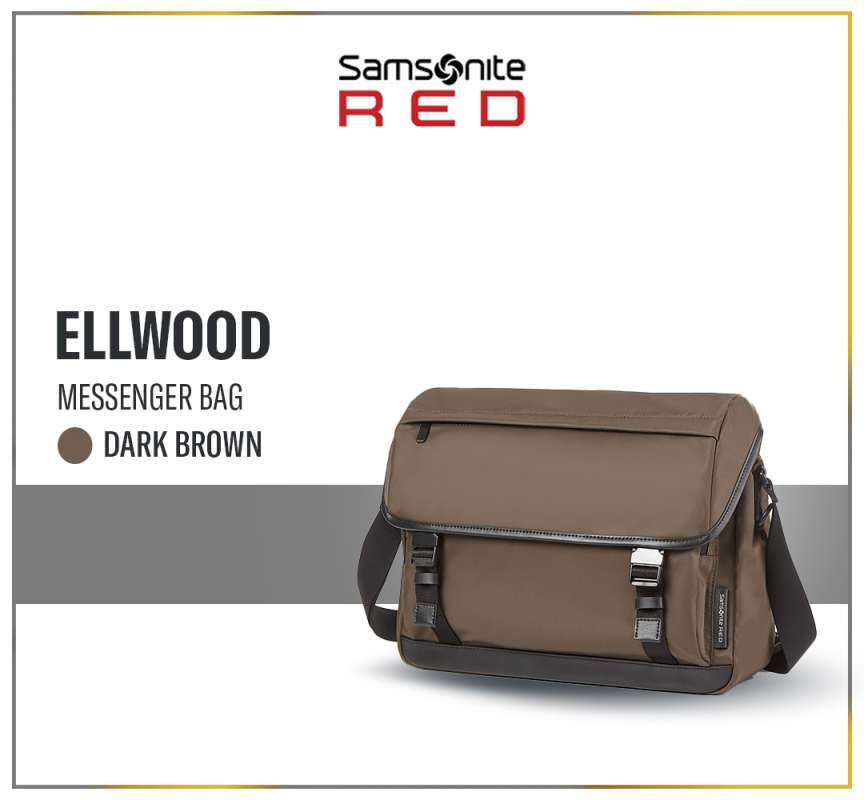 Jual Samsonite Red Label Ellwood Messenger Bag Dark Brown Di