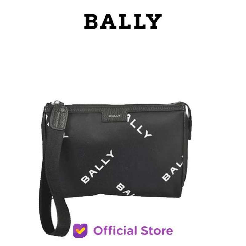 Jual Bally Code Logo Printed Nylon Pouch Black Di Seller Ns