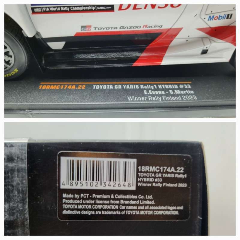 1/43 Ixo 2019 Toyota Yaris WRC #8 Winner Rallye Portugal Toyota Gazoo Racing WRT Ott Tänak, Martin Järveoja Car Model
