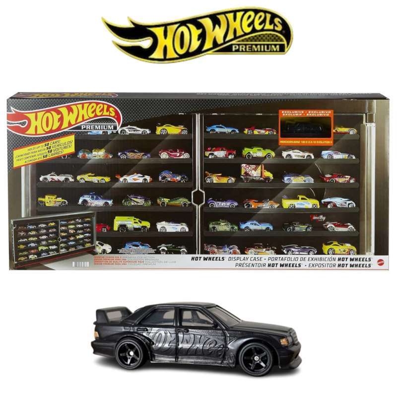 Display Set Hot Wheels Display Case 50th Anniversary Mattel Hot
