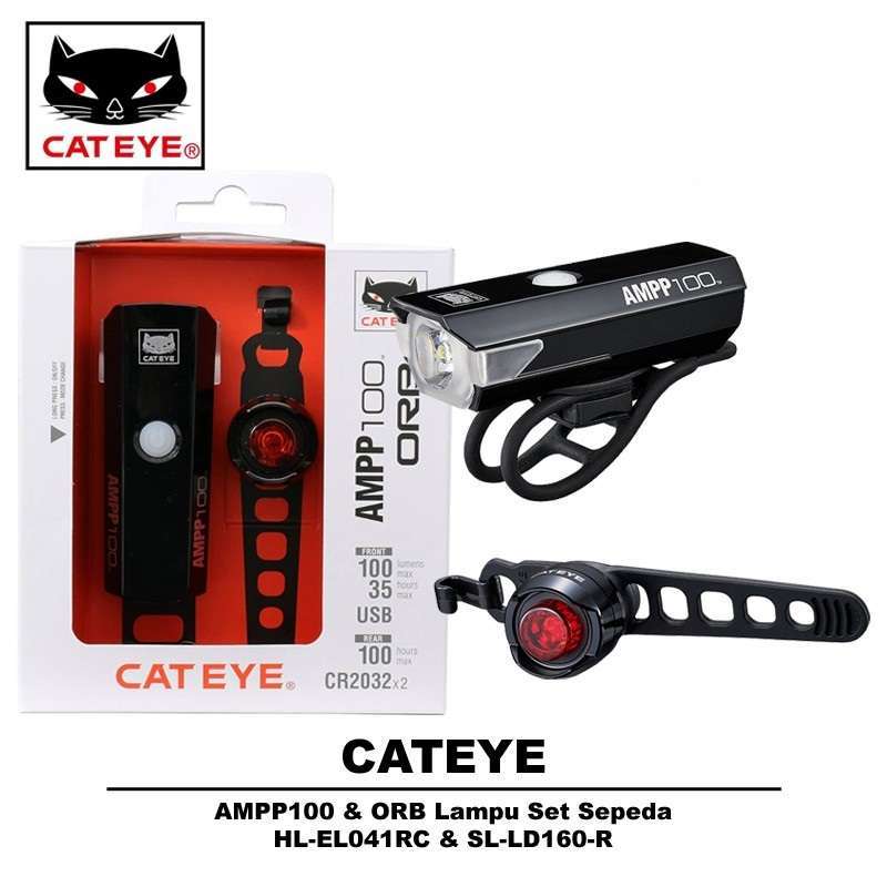 Jual Cateye Ampp100 El041rc Orb Ld160 Lamp Kit Lampu Sepeda Di