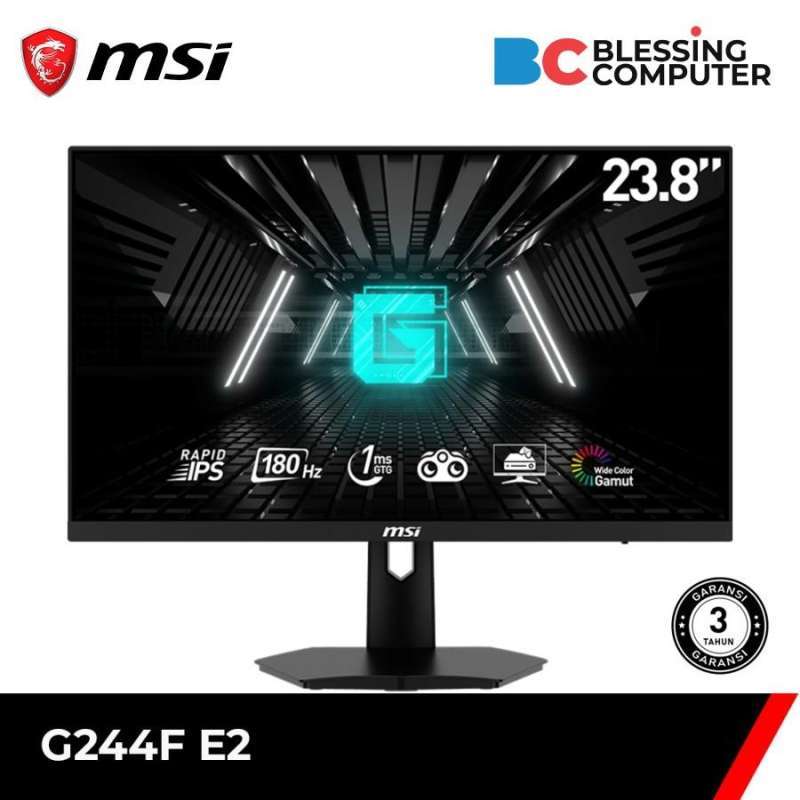 Jual Monitor Msi G244f E2 23.8 Fhd 1920x1080 180hz 1ms Di