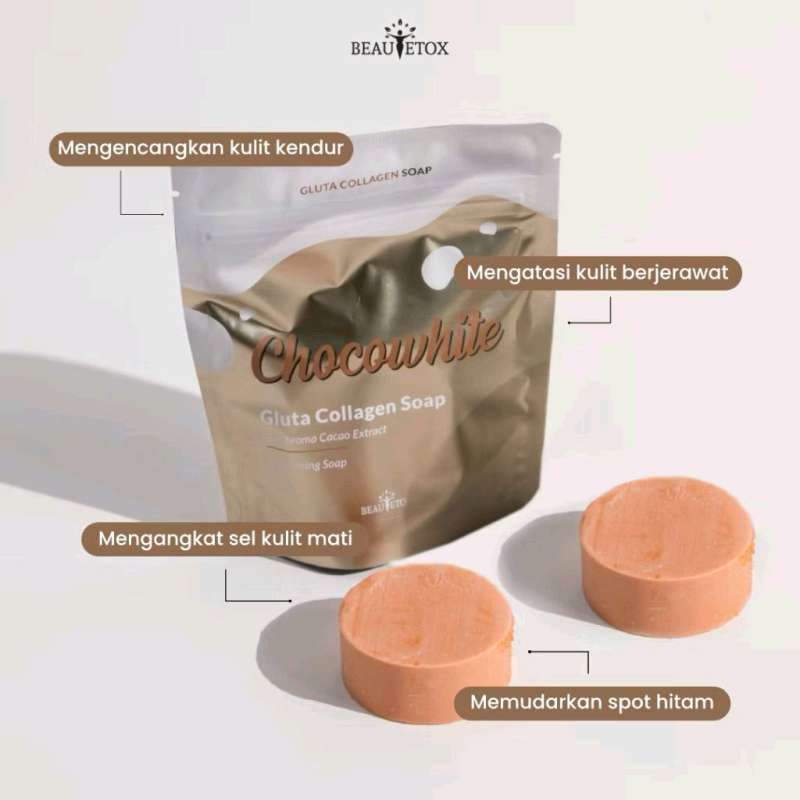 Beautetox Chocowhite / Whitemilky Gluta Collagen Soap