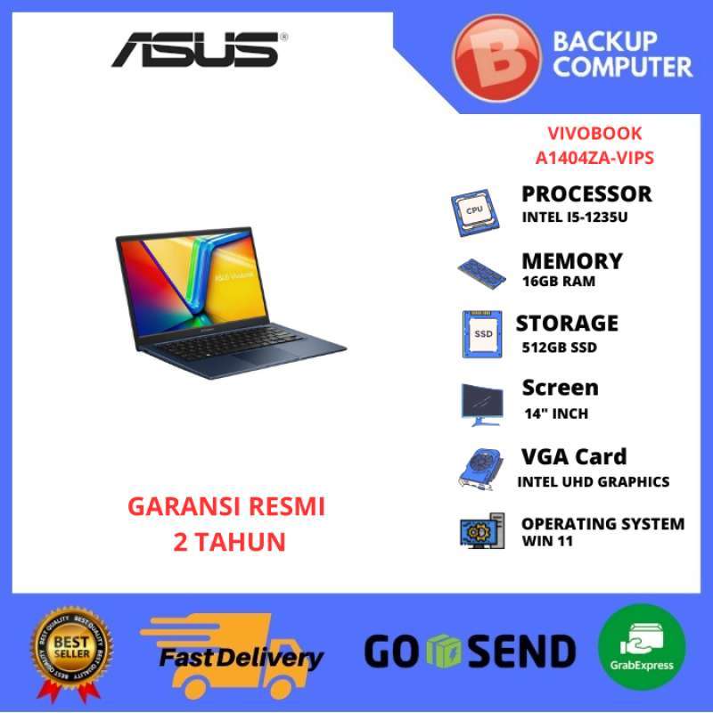 LAPTOP ASUS VIVOBOOK A1404ZA INTEL I5-1235U 16GB RAM QUIET BLUE