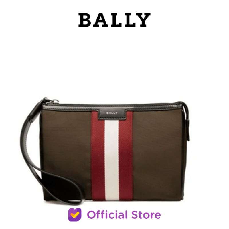 Tas Bally Bally Clutch Bag Man BALLY Code Pouch Nylon Clutch Pria