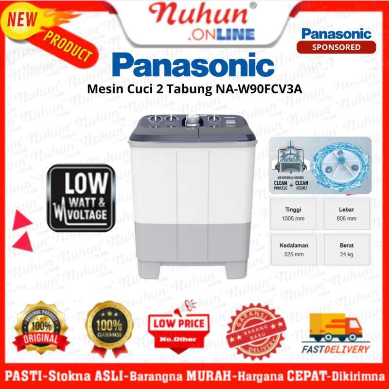 Panasonic Mesin Cuci Tabung NA-W90FC3A 9kg