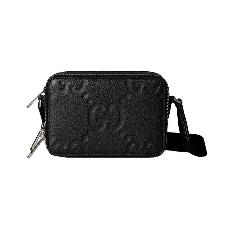 Gucci Jumbo GG Leather Super Mini Bag Black