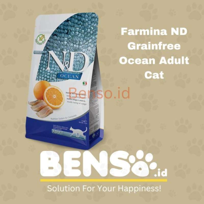 Jual Makanan Kucing Farmina Nd Grainfree Ocean Adult Cat 10kg Di