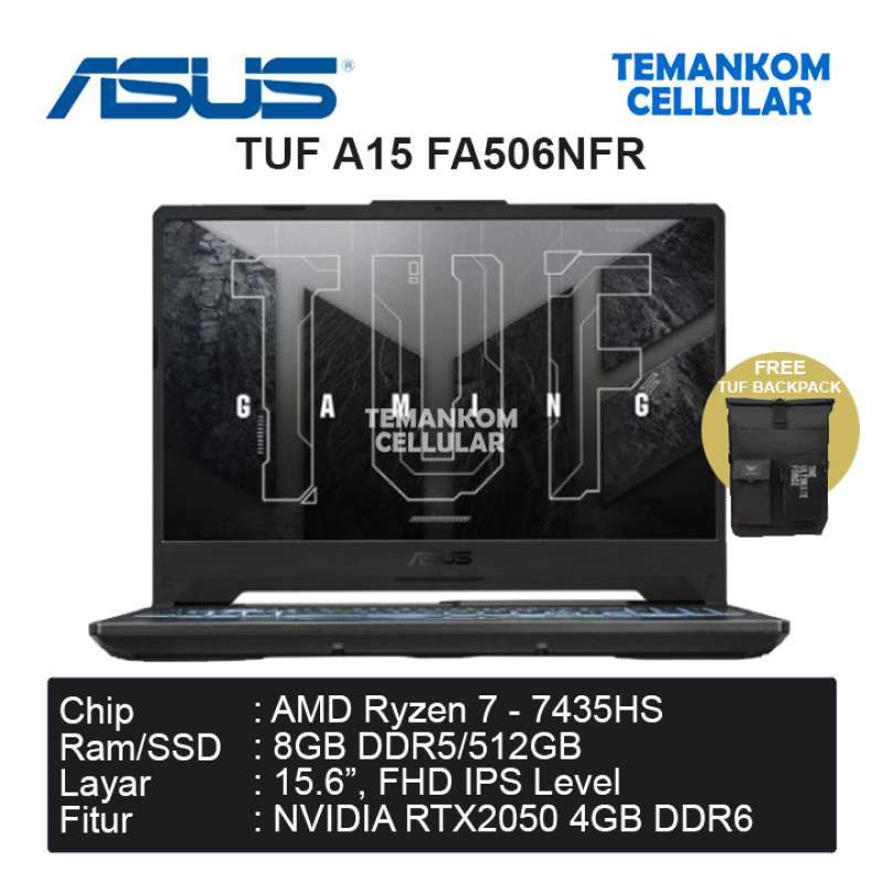 Jual Laptop Asus Tuf A15 Fa506nfr Amd Ryzen 7435hs Laptop Gaming