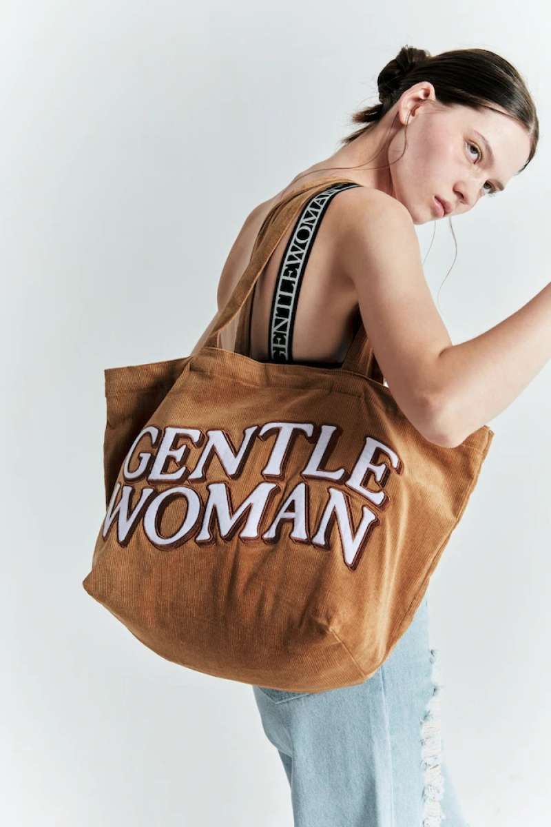 Promo Gentlewoman Corduroy Tote Bag - Brown Diskon 32% Di