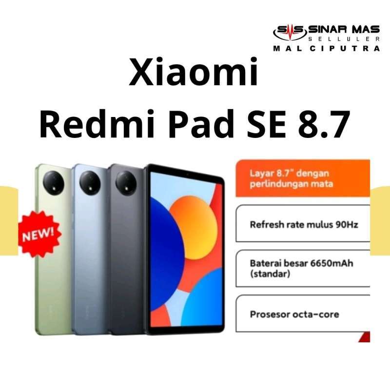 Jual Xiaomi Redmi Pad SE 8.7 4/128gb New Garansi - Aurora Jual Xiaomi Redmi Pad SE 8.7 4/128gb New Garansi - Aurora