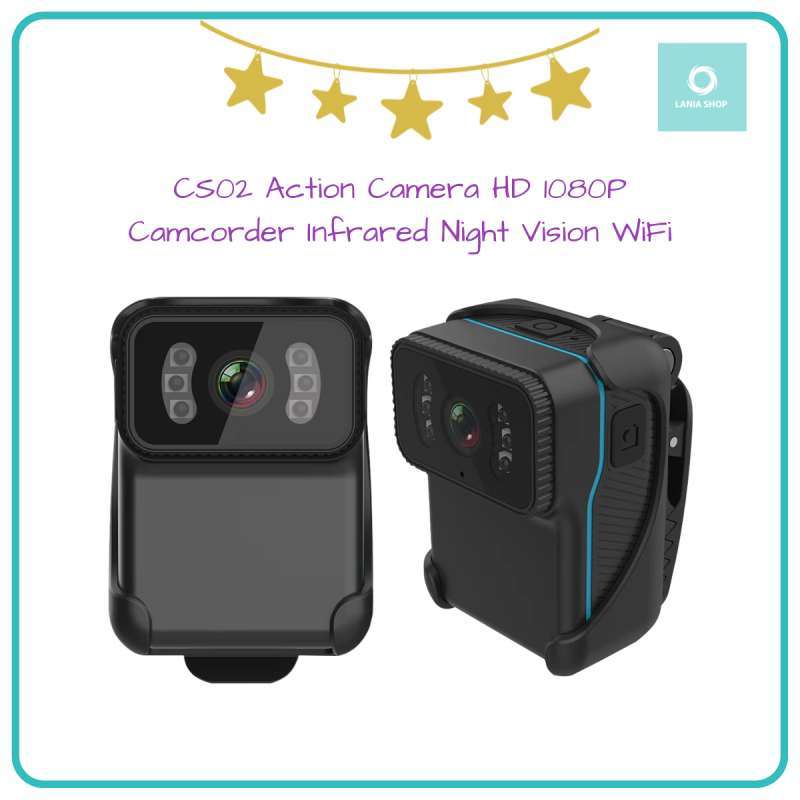 CS02 Action Camera HD 1080P Camcorder Infrared Night Vision WiFi DVR DV  Audio Video Record Portable Mini Body Camera
