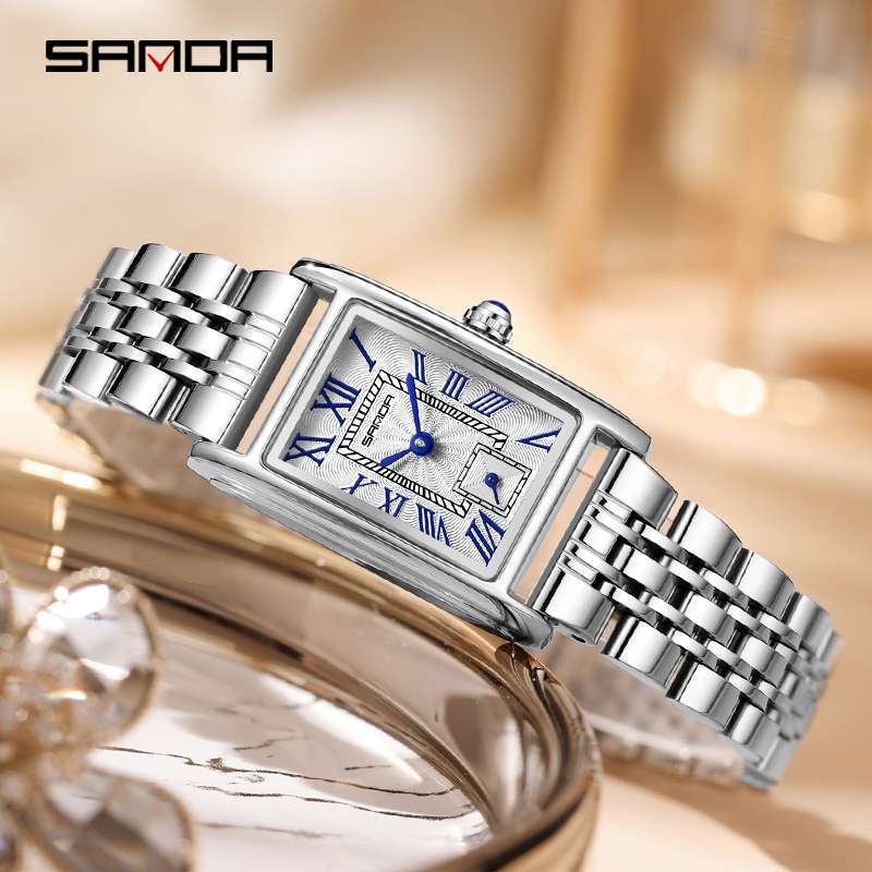 Promo Sanda 1116 Jam Tangan Wanita Analog Retro Style Tali Stainless ...