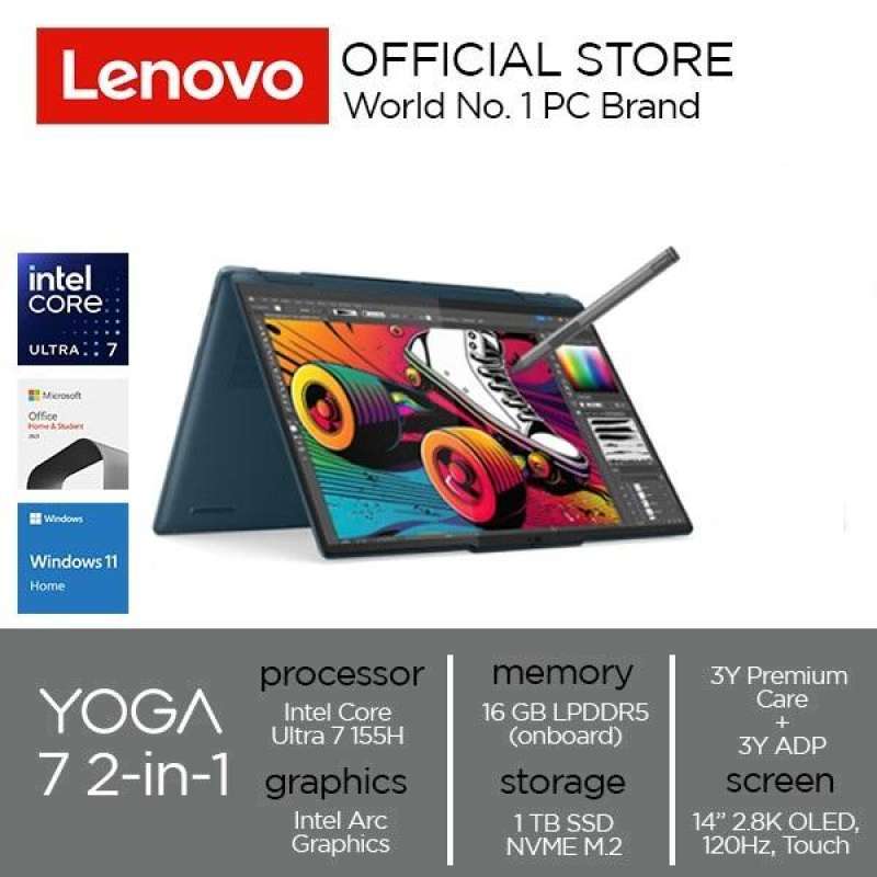 Jual Laptop Touchscreen Lenovo Yoga 2-in-1 14iml9-83dj00feid