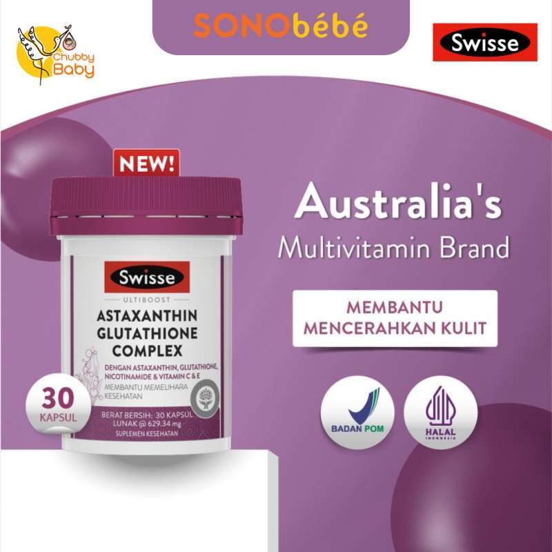 Jual Swisse Ultiboost Astaxanthin Glutathione Complex 30 Capsules - Multivitamin Untuk Membantu Mencerahkan Dan Meratakan Warna Kulit Di Seller Chubby Baby - Ancol, Kota Jakarta Utara | Blibli Jual Swisse Ultiboost Astaxanthin Glutathione Complex 30 Capsules - Multivitamin Untuk Membantu Mencerahkan Dan Meratakan Warna Kulit Di Seller Chubby Baby - Ancol, Kota Jakarta Utara | Blibli