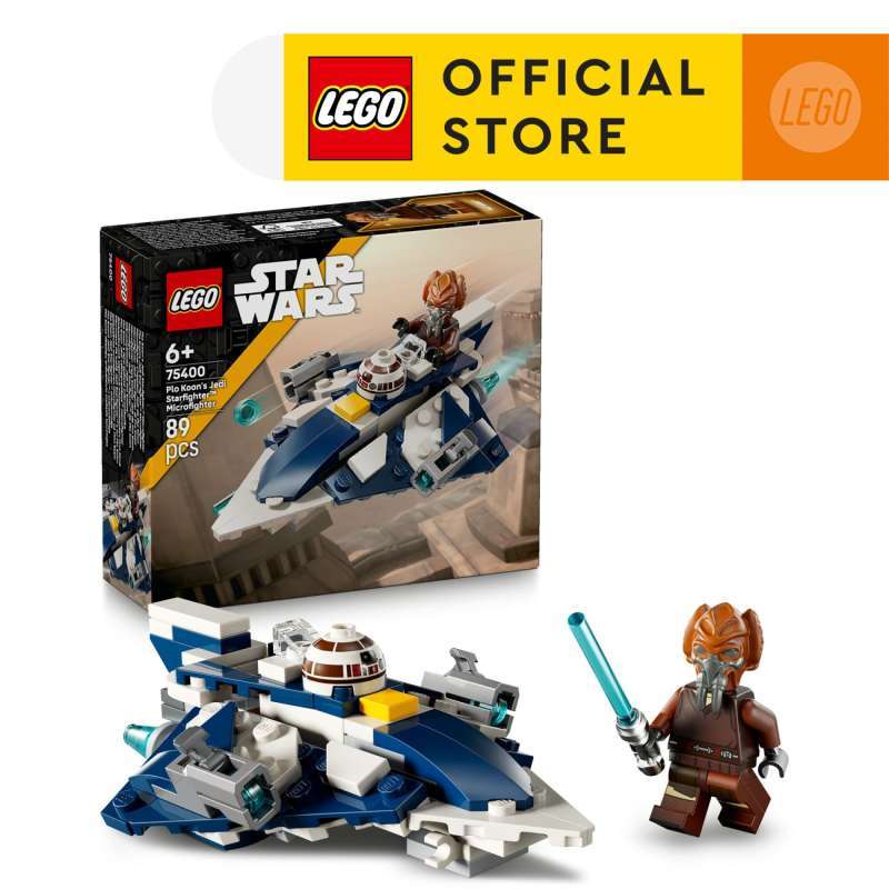 LEGO Star Wars 75400 Plo Koon's Jedi Starfighter Microfighter (89 Pieces)  Star Wars Toys (6 Tahun+)