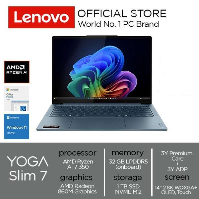 Jual Lenovo Yoga Slim 7 14akp10 Ryzen Ai 7 350 32gb 1tb W11 Ohs