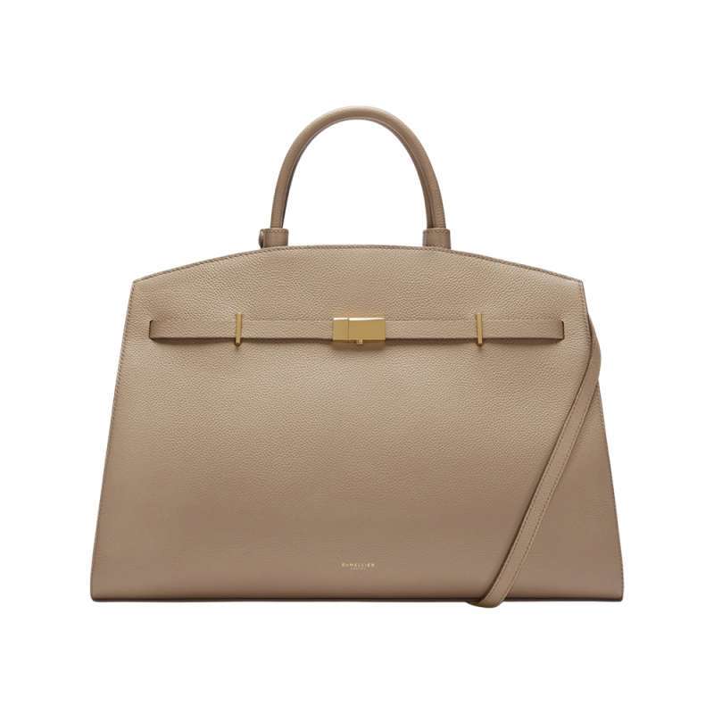 DeMellier The Hudson Small Grain Handbags Dark Sand