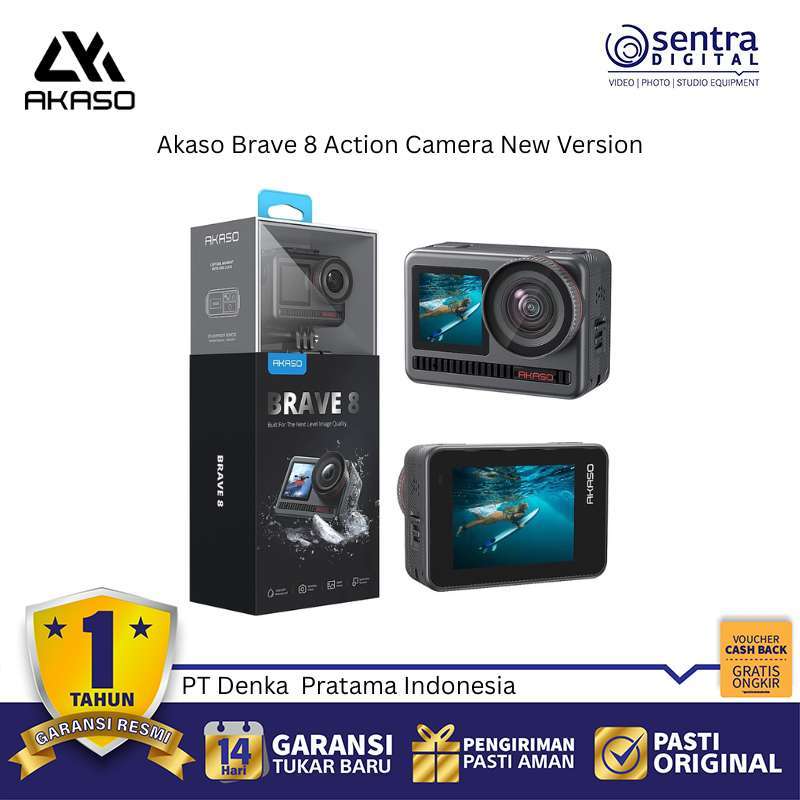Jual Akaso Brave 8 Action Camera 4k 60fps Video Stabilizer Dual Screen ...