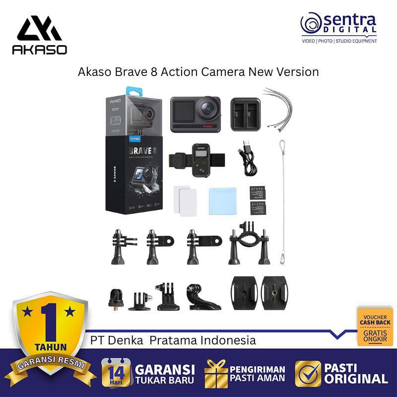 Jual Akaso Brave 8 Action Camera 4k 60fps Video Stabilizer Dual Screen ...