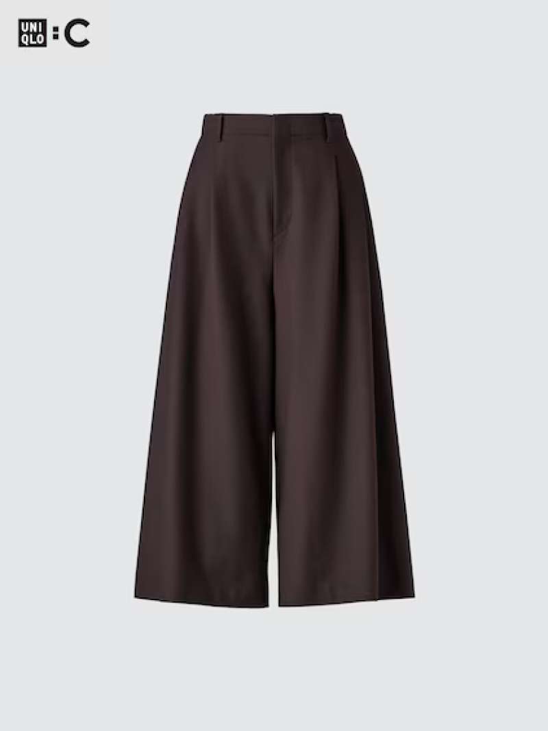 UNIQLO C CLARE CWK Culottes Kulot WANITA DARK BROWN
