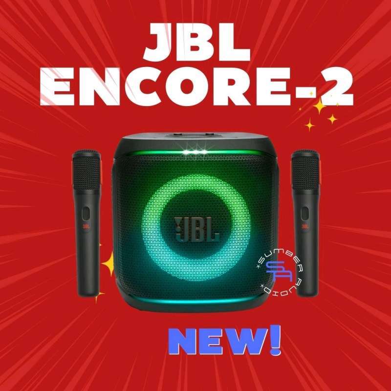 JBL Portable PartyBox Encore2 Speaker karaoke Encore versi Gen Party Box  mic wireless Garansi Resmi IMS