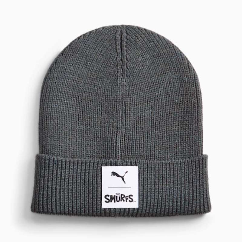 Promo Puma Topi Kupluk X The Smurfs Beanie Dark Coal 024928 01