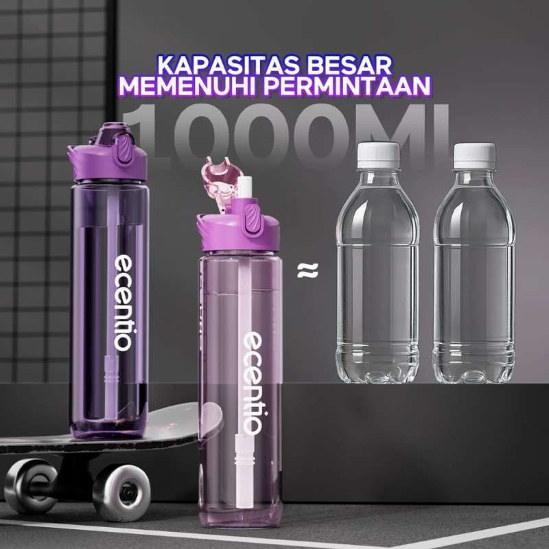 Outside Botol Promo Ecentio Botol Minum 1000ml Portable Botol Air Anak Sport 1 Liter ...