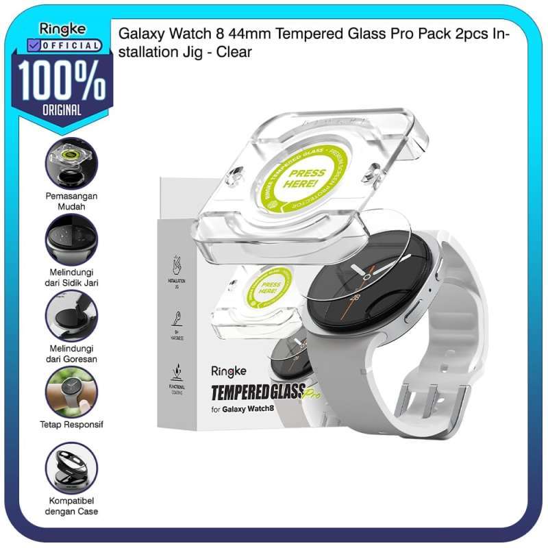 Screen Protector Ringke Samsung Galaxy Watch 40mm Tempered Glass Pro  Pelindung Layar Anti Gores Full Cover Case Friendly Mudah Install No Bubble