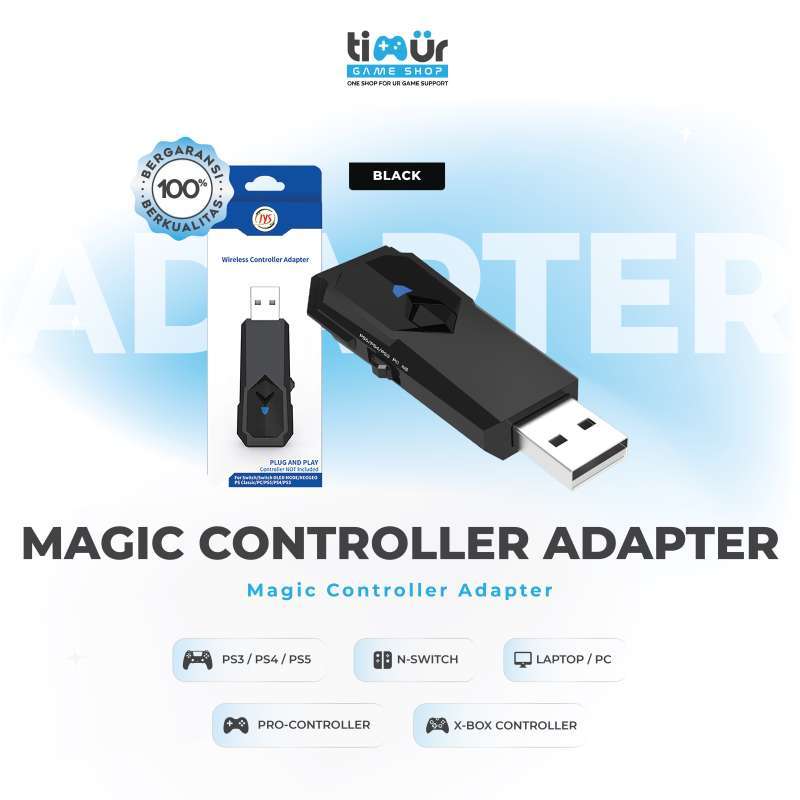 Magic Wireless Controller Adapter Serbaguna Plug And Play USB Gamepad Stick  Converter Multi Konsol Universal Connection N-Switch NEOGEO PC PS5 PS4 PS3