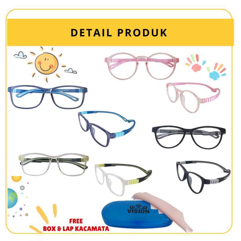 Jual Frame Kacamata Stylish Tr36 Anak Remaja High Quality Plastik ...