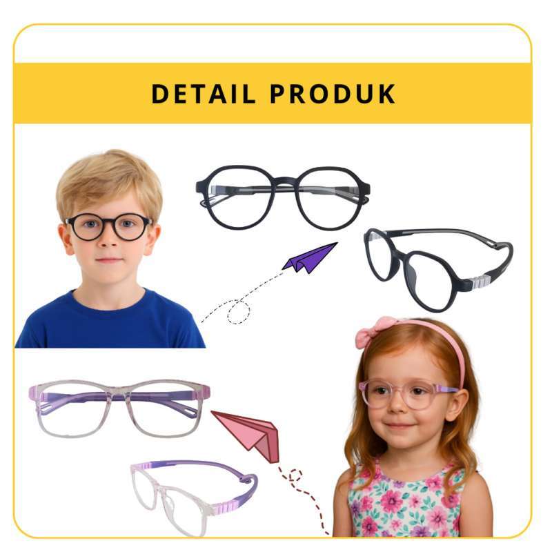 Jual Frame Kacamata Stylish Tr36 Anak Remaja High Quality Plastik ...