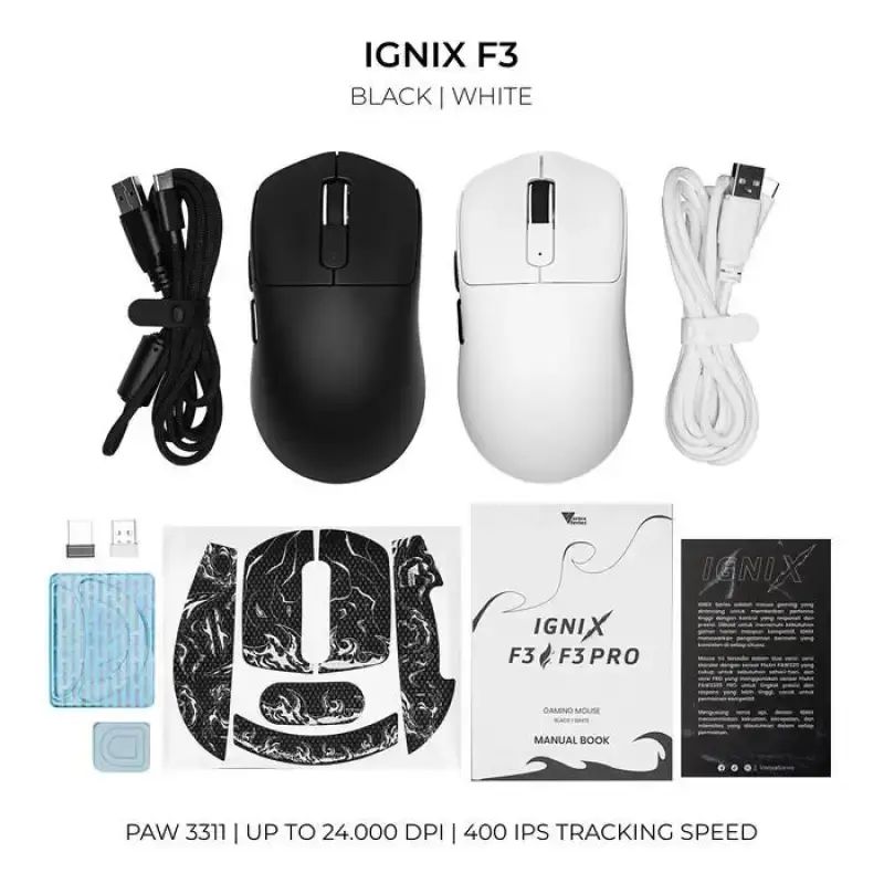 Promo Vortexseries Vortex Ignix F3 / Ignix F3 Pro Wireless Mouse Gaming ...