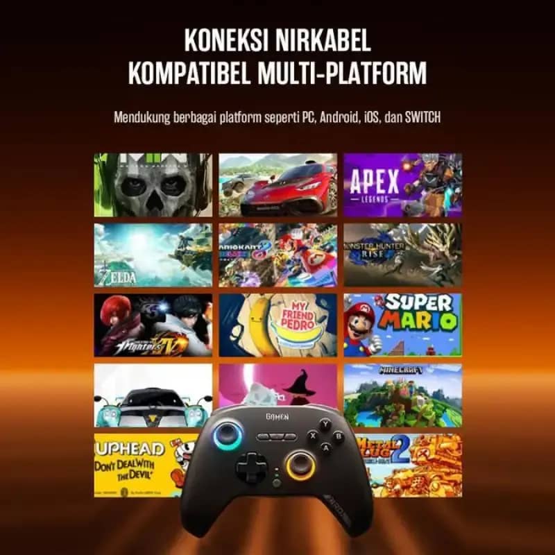 Promo Gamen Ziro Gamepad 3 Mode Koneksi Rgb Light Dengan Joystick Hall ...