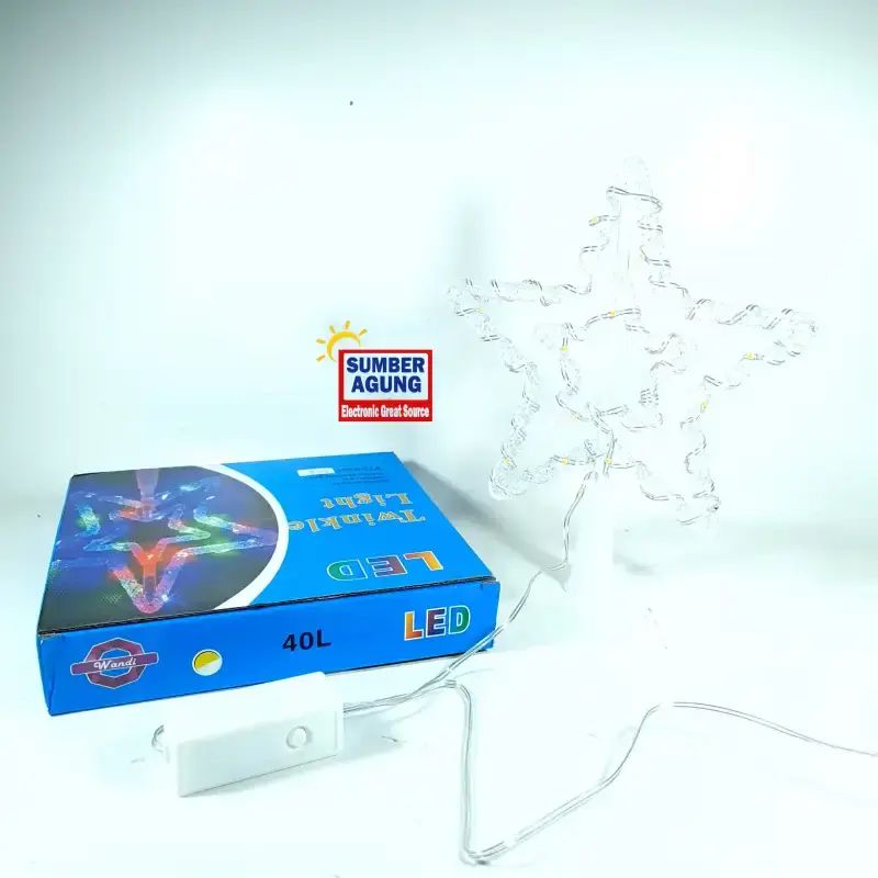 Wandi Led Jual Lampu Natal Gantung Bintang 40lp Ww Wandi 4o Led Ac 220v Panjang 5 ...