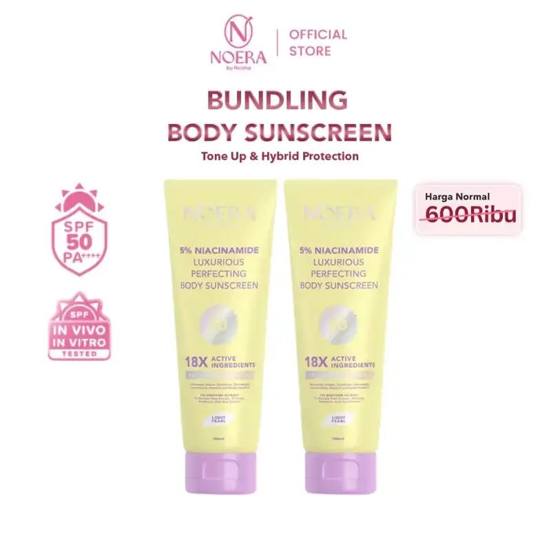 Promo Noera Bundling 2 Pcs Luxurious Perfecting Body Sunscreen Spf 50 Pa+++ | Sunscreen Badan | Body Spf Diskon 22% Di Seller Noera By Reisha ID Flagship Store - Soreang, Kab. Bandung
