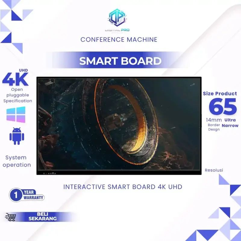 Jual 65 Zs-b650thy Interactive Flat Panel Smart Board 4k Uhd Touch ...
