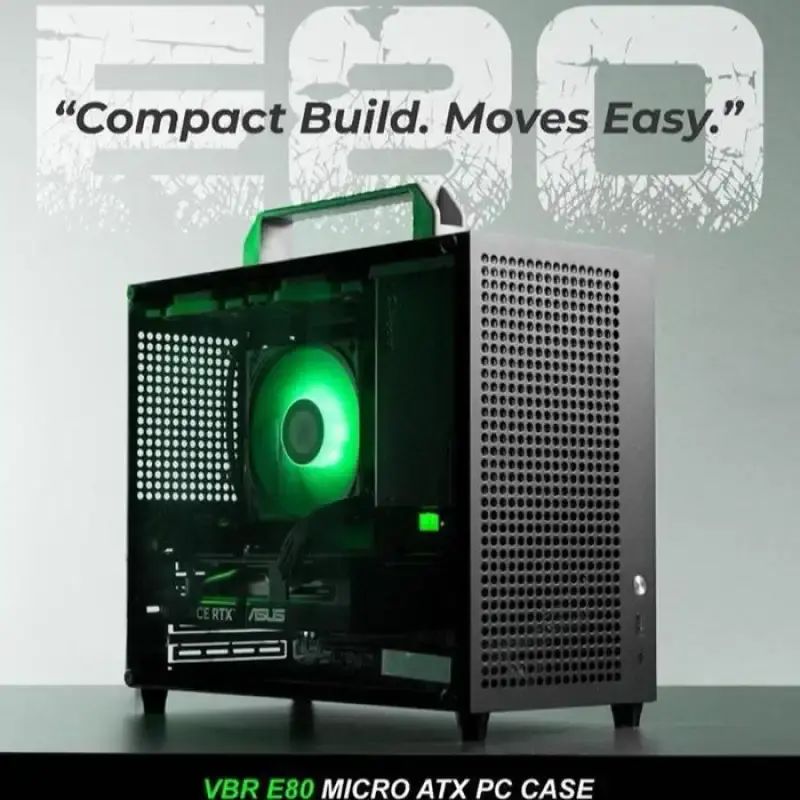 Jual Vbr E80 Compact Micro Atx Itx Casing USB Type C | Black Di Seller ...