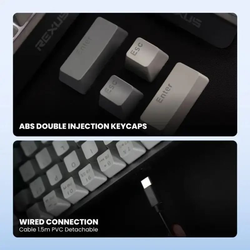Jual Rexus Kx3 Kx-3 V2 Heroic Series Rgb Gaming Mechanical Keyboard ...