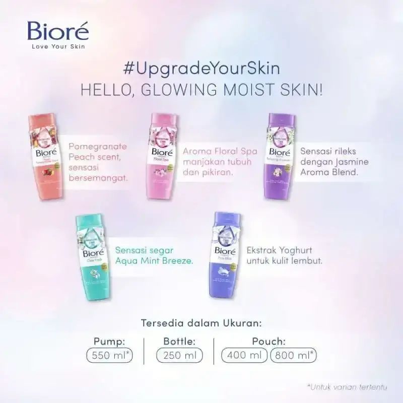 Promo [buy 4 Get 1] - Biore Body Foam Floral Pouch Sabun Mandi Cair ...