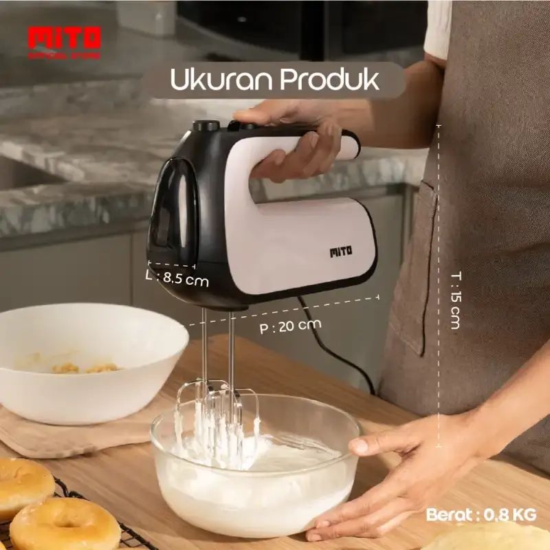 Mixer Roti Mito Promo Mito Mx10 Hand Mixer – 5 Speed Turbo, Motor Kuat Dan Stabil ...