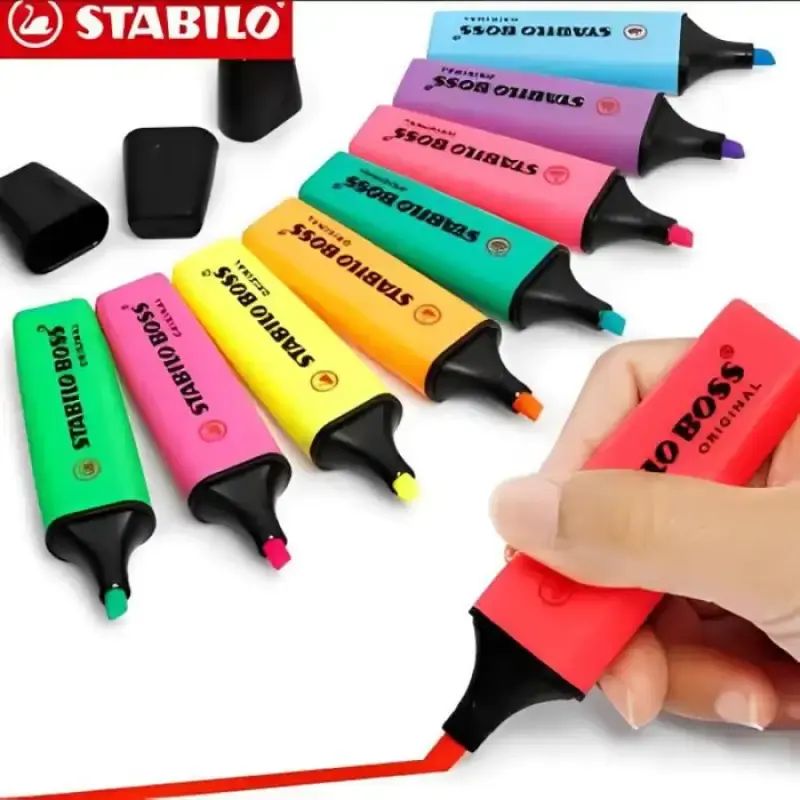 Penanda Box Jual STABILO Boss Original Highlighter Penanda Neon STABILO Kertas ...