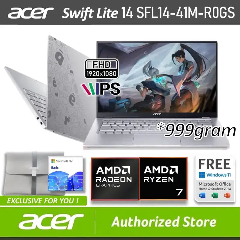 Promo Acer Swift Lite 14 Ai Sfl14-41m-r0gs Air Edition Amd Ryzen 7 260 ...