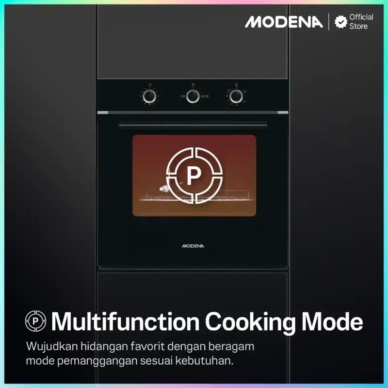 Promo Modena Built In Gas Oven 60cm 80l - Bo 0682 Cabk Diskon 15% Di ...