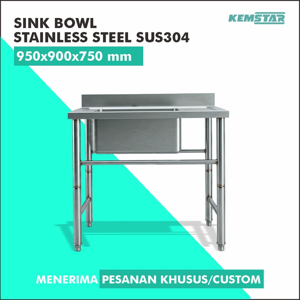 Jual Meja Wastafel Sink Bowl Stainless Steel 950×900×750 Mm | Sink Bak ...