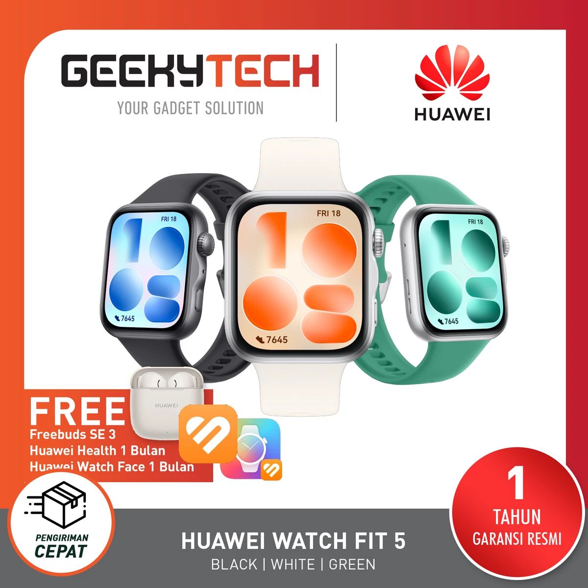 huawei health huawei fit gps Huawei Watch FIT GPS Stylish Design Sports Tracking Health Garansi  RESMI Huawei