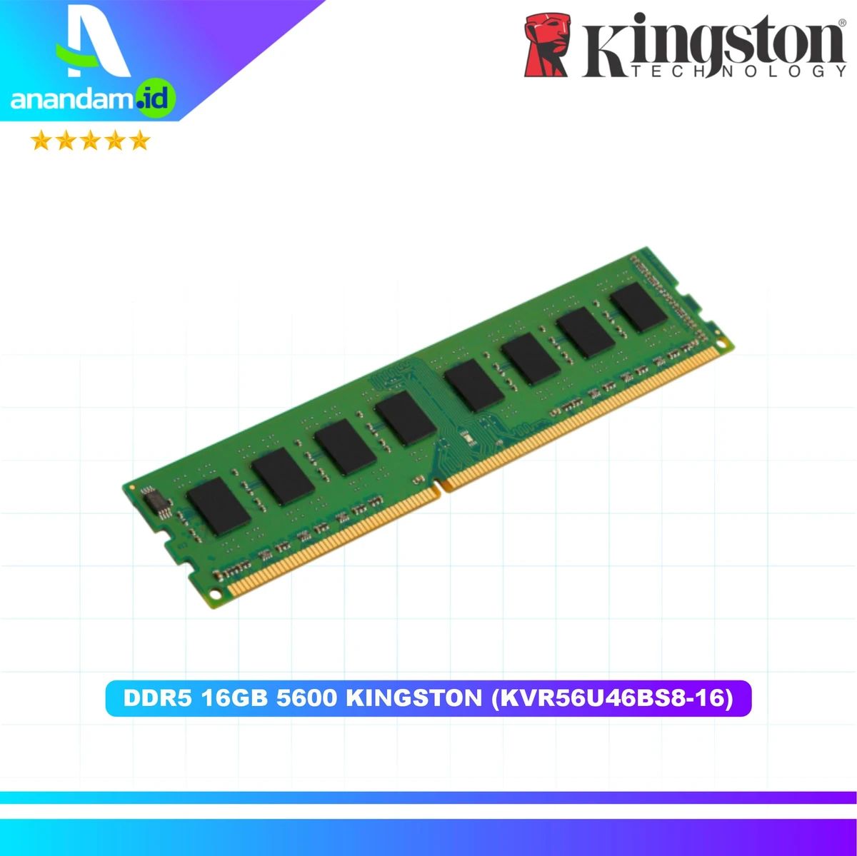Jual Kingston Kvr56u46bs8-16 - Kingston Ddr5 5600mhz (pc44800